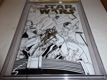 Star Wars #1 1st Day of Issue Release Quesada Sketch 1:500 Variant STAN LEE CGC - Image 3