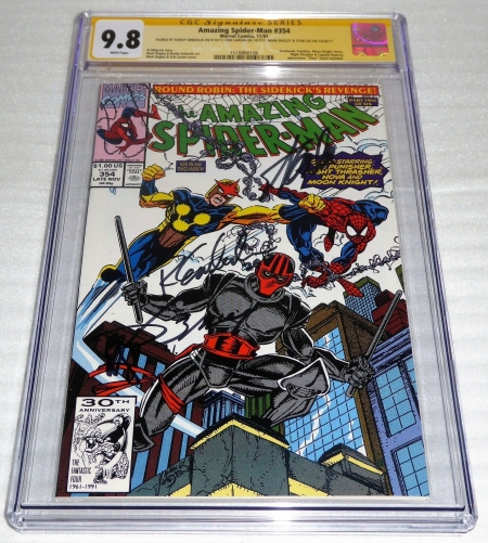 Amazing Spider-Man #354 CGC SS 9.8 4x Signature STAN LEE Moon Knight Punisher