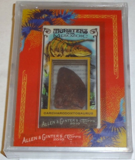 10 Topps Allen & Ginter Carcharodontosaurus Dinosaur Relic Tooth 1/1 Monsters - Image 2