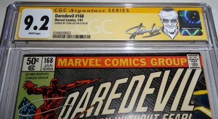 Daredevil #168 Origin & 1st App Elecktra CGC SS Signature STAN LEE Autograph POW - Image 2
