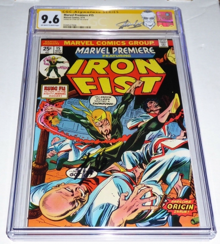 Marvel Premiere #15 CGC SS Signature Autograph STAN LEE 9.6 Origin 1st Iron Fist