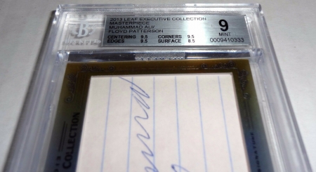 13 Leaf Executive Masterpiece MUHAMMAD ALI / FLOYD PATTERSON Dual Auto 2x RIP - Image 8