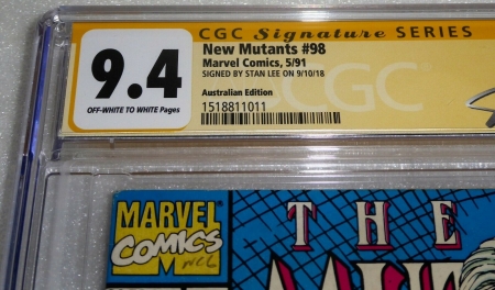 New Mutants #98 CGC SS 9.4 1st DEADPOOL Signed STAN LEE Australian Edition Var - Image 3