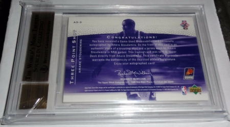 03 - 04 Upper Deck Sweet Shot Three Point Shot Autograph AMARE STOUDEMIRE BGS - Image 2