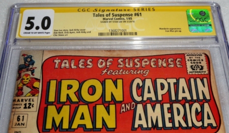 Tales of Suspense #61 CGC SS Signature Autograph STAN LEE Mandarin App. Iron Man - Image 2