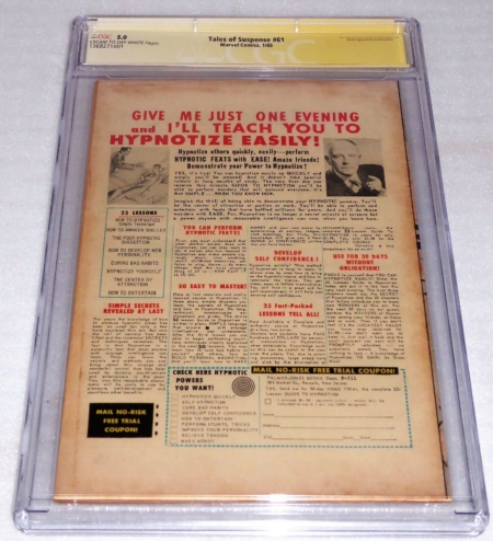 Tales of Suspense #61 CGC SS Signature Autograph STAN LEE Mandarin App. Iron Man - Image 5