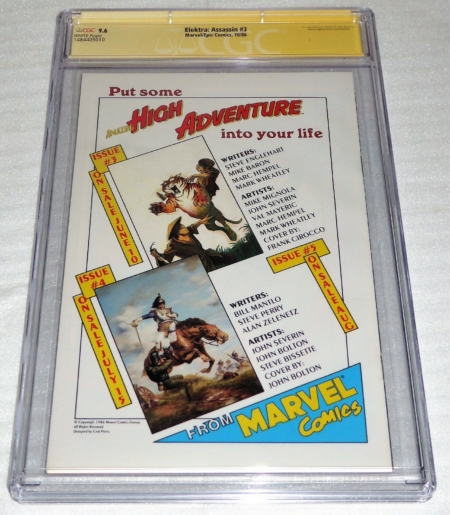 Elektra: Assassin #3 4x CGC SS Signature Autograph STAN LEE SIENKIEWICZ MILLER - Image 6