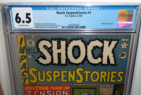 Shock SuspenStories #1 EC Comic CGC Universal Grade 6.5 Classic Electrocution - Image 3
