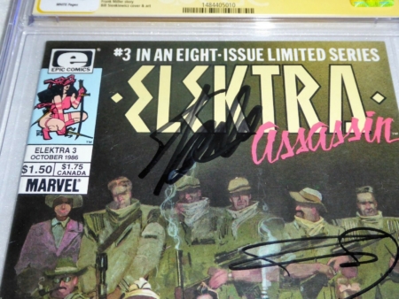 Elektra: Assassin #3 4x CGC SS Signature Autograph STAN LEE SIENKIEWICZ MILLER - Image 4