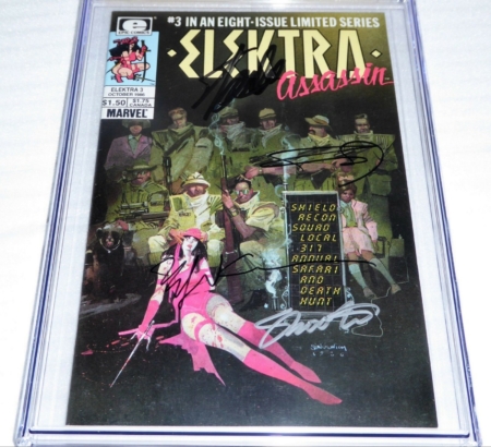 Elektra: Assassin #3 4x CGC SS Signature Autograph STAN LEE SIENKIEWICZ MILLER - Image 3