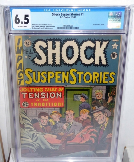 Shock SuspenStories #1 EC Comic CGC Universal Grade 6.5 Classic Electrocution - Image 2