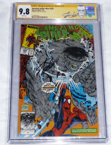 Amazing Spider-Man #328 CGC SS Signature Autograph STAN LEE Grey Hulk McFarlane