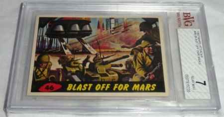 1962 Mars Attacks Blast off for Mars Card #46 BVG 7 Like PSA BGS Alien Horror