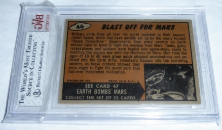 1962 Mars Attacks Blast off for Mars Card #46 BVG 7 Like PSA BGS Alien Horror - Image 4